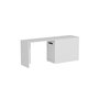 Hanah Home Mesa de Estudio Blanca Tablero Partículas Melamina 180x73.8x47 cm